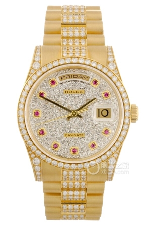 Rolex Day-Date 118388DIAM Automatic mechanical, 18k gold set with diamonds, 36mm