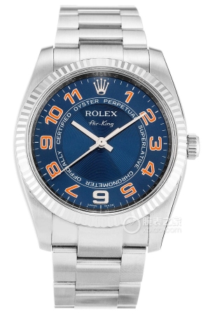 Rolex Air-King 114234 Blue Dial Automatic machinery, precision steel, 34mm