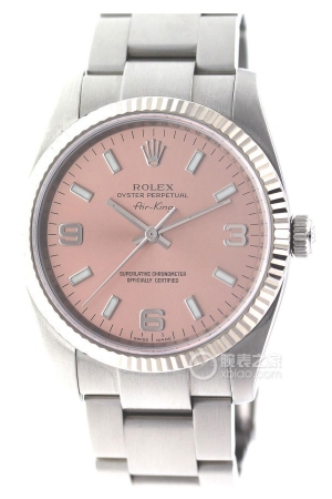 Rolex Air-King 114234 Pink Dial Steel Strap Automatic machinery, precision steel, 34mm