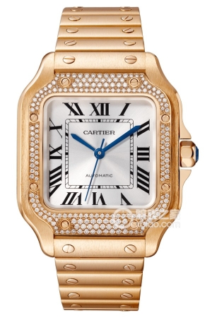 Cartier Santos WJSA0009 Automatic mechanical design, 18k rose gold, 35.1mm