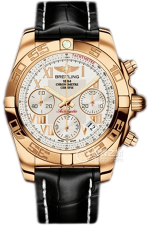 Breitling mechanical chronograph HB0140AA.G759 black alligator leather Automatic mechanical, rose gold, 41mm