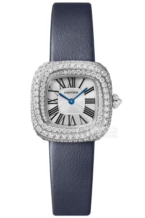 Cartier COUSSIN DE CARTIERWJCS0002 Quartz, 18k white gold set with diamonds, 27.13 x 27.66mm