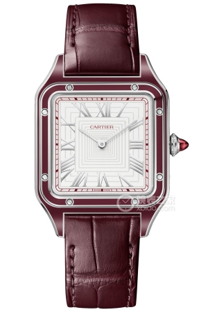 Cartier Santos Dumont Manual mechanical movement, 950 platinum, 43.5 x 31.4mm
