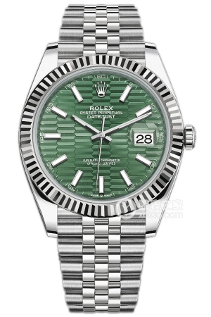Rolex Datejust m126334-0030 (Green Dial with Water Ripple) Automatic machinery, oyster steel, 41mm