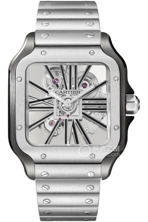 Cartier Santos WHSA0027 Manual mechanical device, stainless steel, 39.8mm