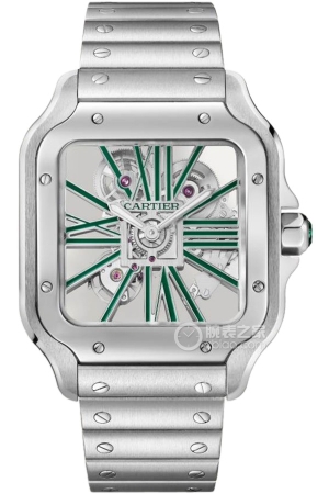 Cartier Santos WHSA0028 Manual mechanical device, stainless steel, 39.8mm