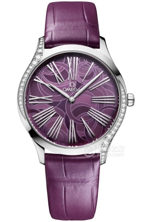 Omega De Ville 428.18.36.60.10.003 Quartz, stainless steel, pavé-set with 38 double-cut diamonds on both sides (total 0.36mm)